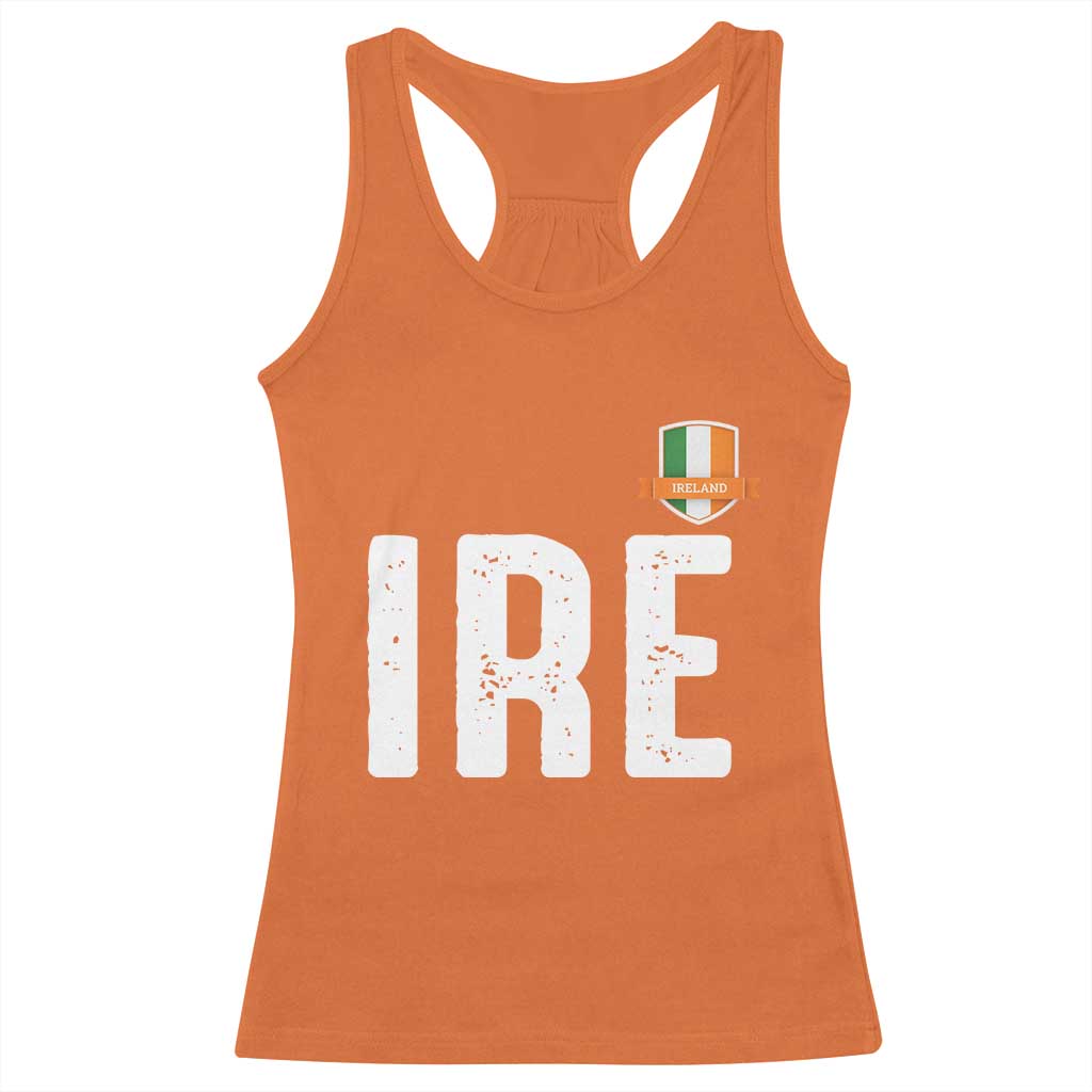 IRE Ireland Matching Group Racerback Tank Top Irish Pride St Patricks Day Family or Friends TS02 Orange Print Your Wear
