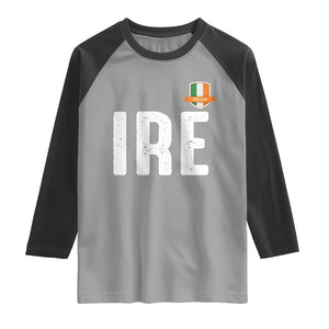 IRE Ireland Matching Group Raglan Shirt Irish Pride St Patricks Day Family or Friends TS02 Sport Gray Black Print Your Wear