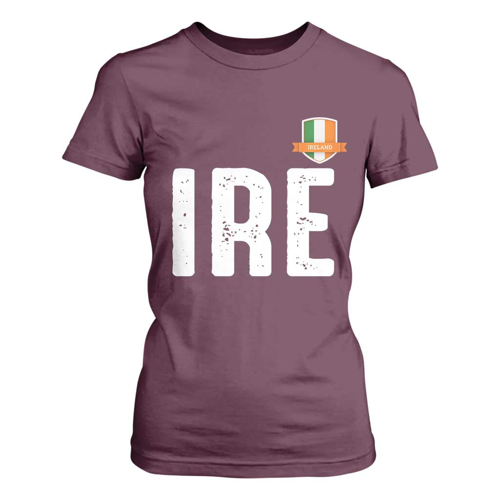 IRE Ireland Matching Group T Shirt For Women Irish Pride St Patricks Day Family or Friends TS02 Maroon Print Your Wear
