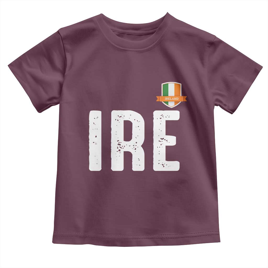 IRE Ireland Matching Group Toddler T Shirt Irish Pride St Patricks Day Family or Friends TS02 Maroon Print Your Wear