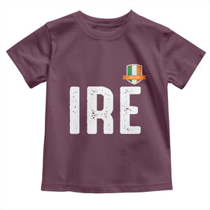 IRE Ireland Matching Group Toddler T Shirt Irish Pride St Patricks Day Family or Friends TS02 Maroon Print Your Wear