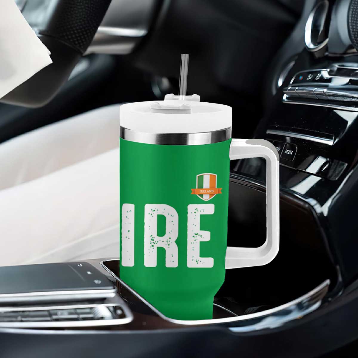 IRE Ireland Matching Group Tumbler With Handle Irish Pride St Patricks Day Family or Friends TS02 Print Your Wear