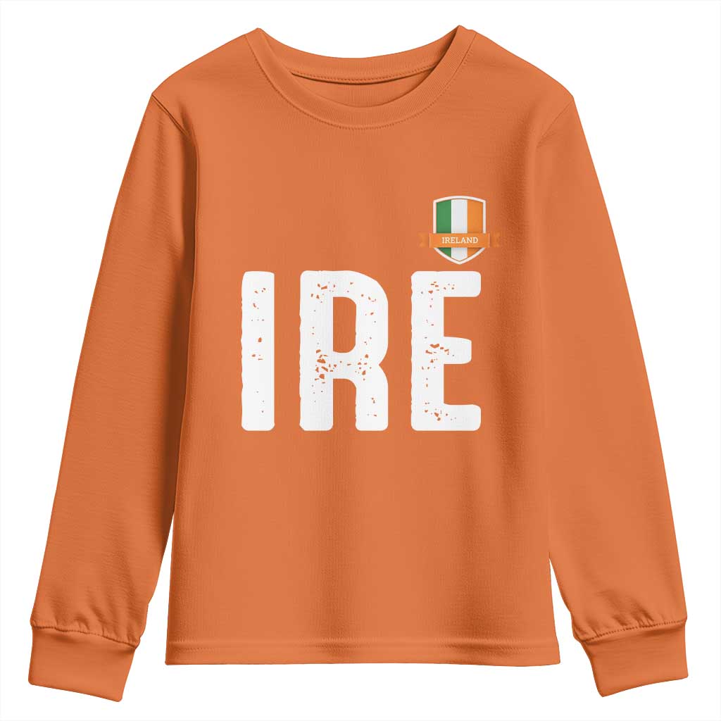 IRE Ireland Matching Group Youth Sweatshirt Irish Pride St Patricks Day Family or Friends TS02 Orange Print Your Wear