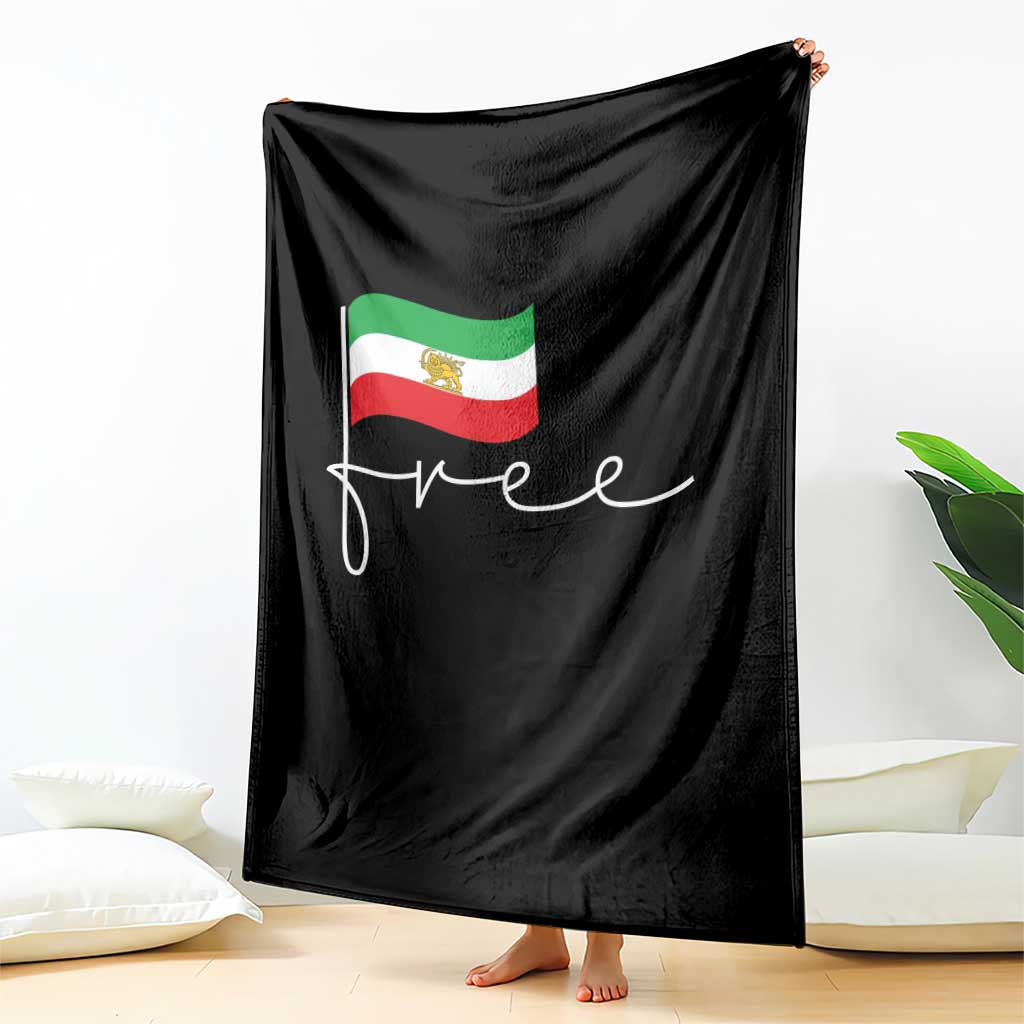 Free Iran Persian Flag Throw Blanket Iranian Freedom Supporters Revolution TS02 Print Your Wear