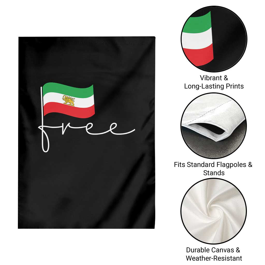 Free Iran Persian Flag Garden Flag Iranian Freedom Supporters Revolution TS02 Print Your Wear