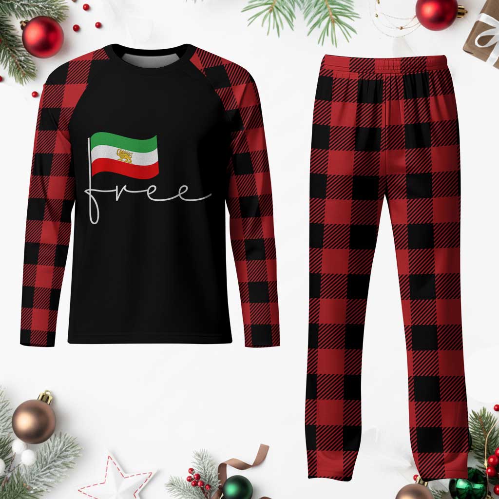 Free Iran Persian Flag Plaid Pajama Set Iranian Freedom Supporters Revolution TS02 Buffalo Plaid Print Your Wear