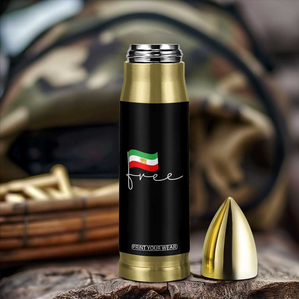Free Iran Persian Flag Bullet Tumbler Iranian Freedom Supporters Revolution TS02 Print Your Wear