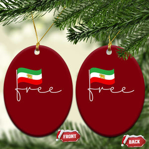 Free Iran Persian Flag Ceramic Ornament Iranian Freedom Supporters Revolution TS02 Print Your Wear