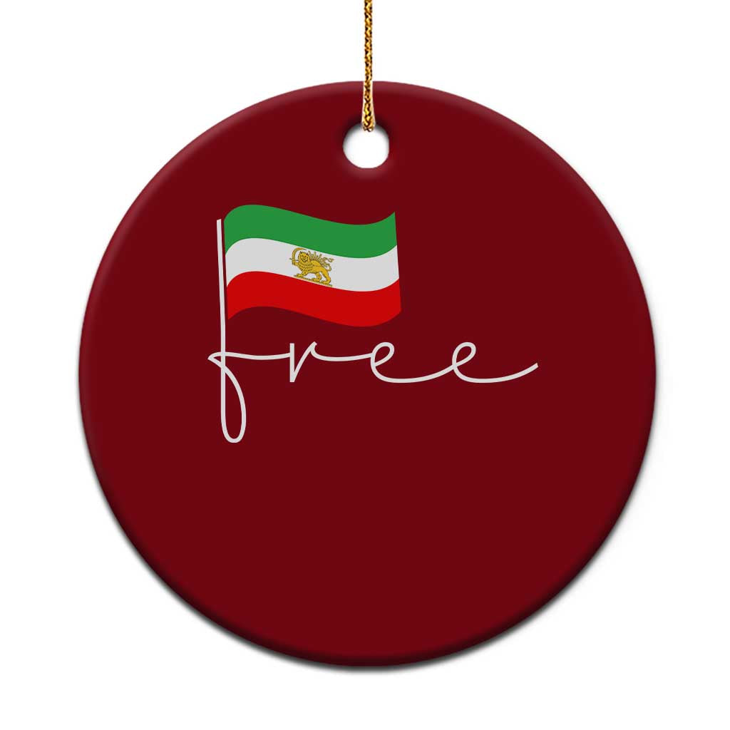 Free Iran Persian Flag Ceramic Ornament Iranian Freedom Supporters Revolution TS02 1pc Red Print Your Wear