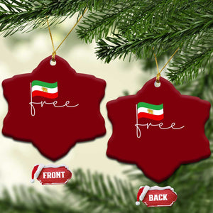 Free Iran Persian Flag Ceramic Ornament Iranian Freedom Supporters Revolution TS02 Print Your Wear