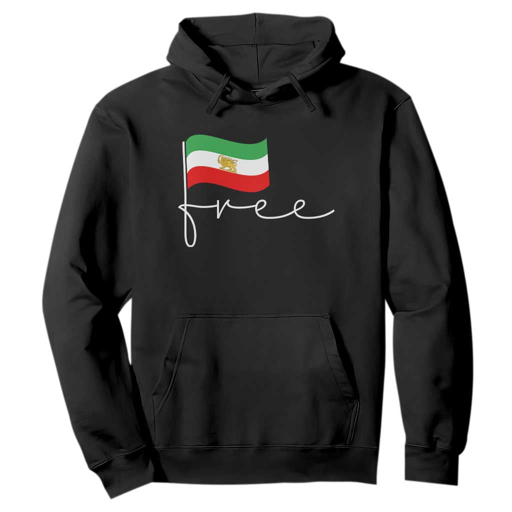 Free Iran Persian Flag Hoodie Iranian Freedom Supporters Revolution TS02 Black Print Your Wear