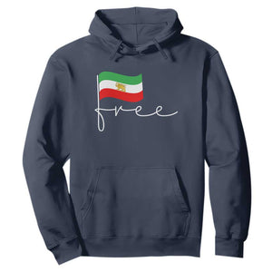 Free Iran Persian Flag Hoodie Iranian Freedom Supporters Revolution TS02 Navy Print Your Wear