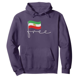 Free Iran Persian Flag Hoodie Iranian Freedom Supporters Revolution TS02 Purple Print Your Wear