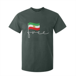 Free Iran Persian Flag T Shirt For Kid Iranian Freedom Supporters Revolution TS02 Dark Forest Green Print Your Wear