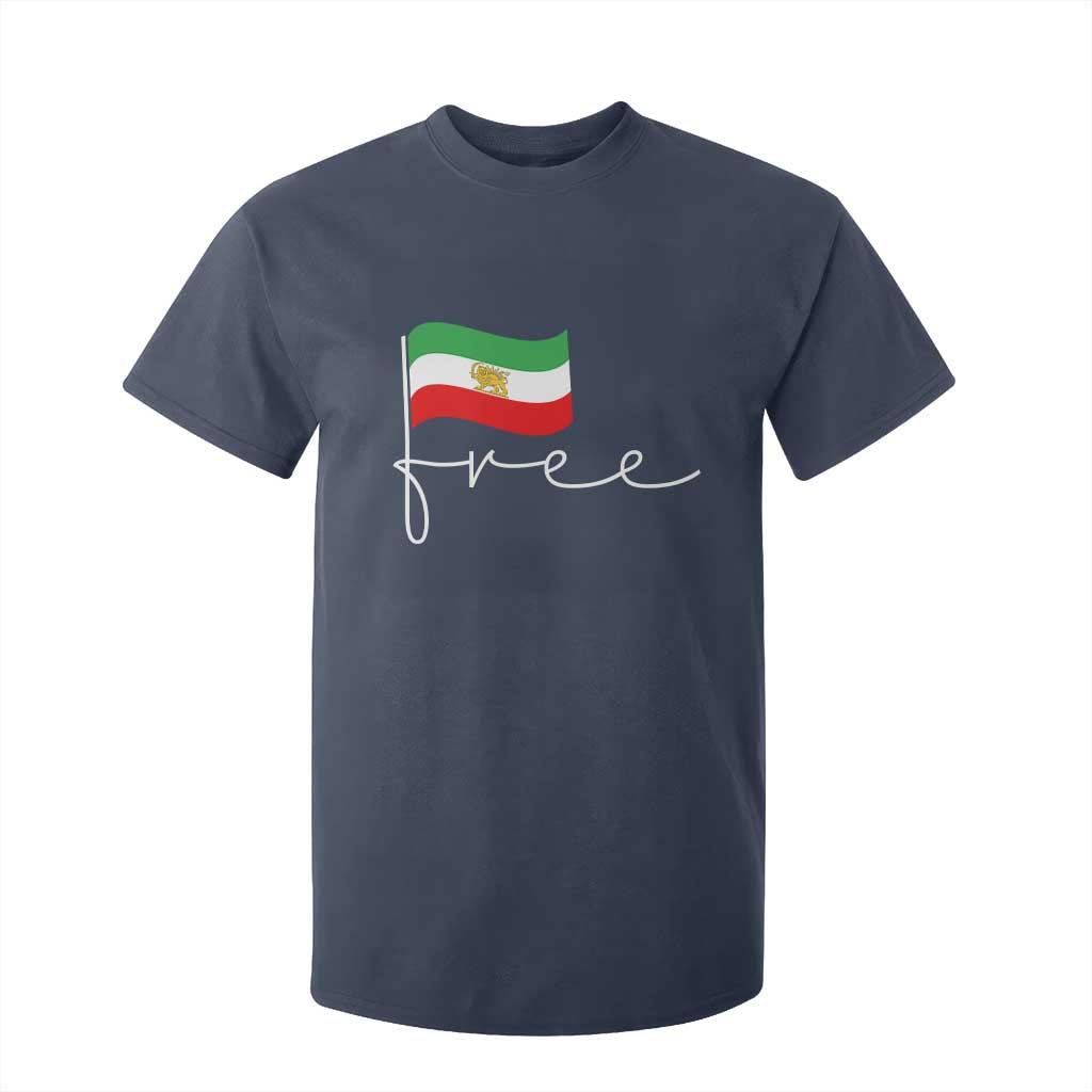 Free Iran Persian Flag T Shirt For Kid Iranian Freedom Supporters Revolution TS02 Navy Print Your Wear
