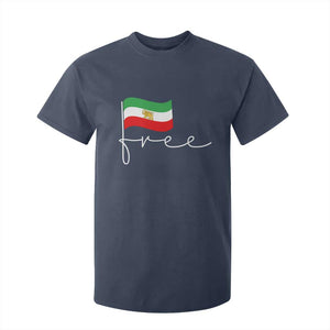 Free Iran Persian Flag T Shirt For Kid Iranian Freedom Supporters Revolution TS02 Navy Print Your Wear