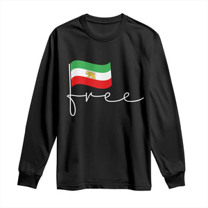 Free Iran Persian Flag Long Sleeve Shirt Iranian Freedom Supporters Revolution TS02 Black Print Your Wear