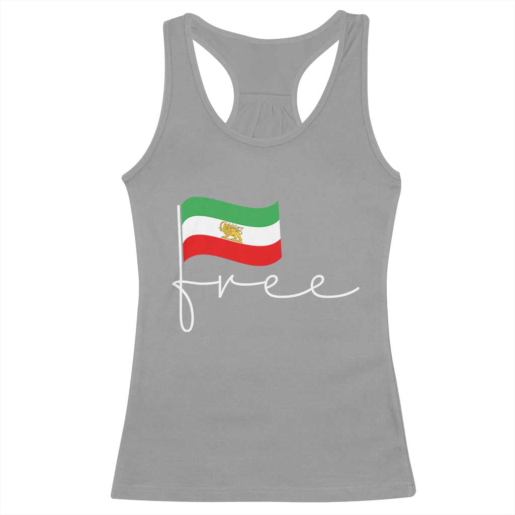 Free Iran Persian Flag Racerback Tank Top Iranian Freedom Supporters Revolution TS02 Sport Gray Print Your Wear