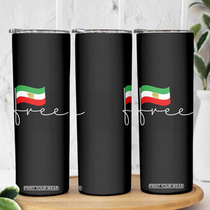 Free Iran Persian Flag Skinny Tumbler Iranian Freedom Supporters Revolution TS02 Print Your Wear