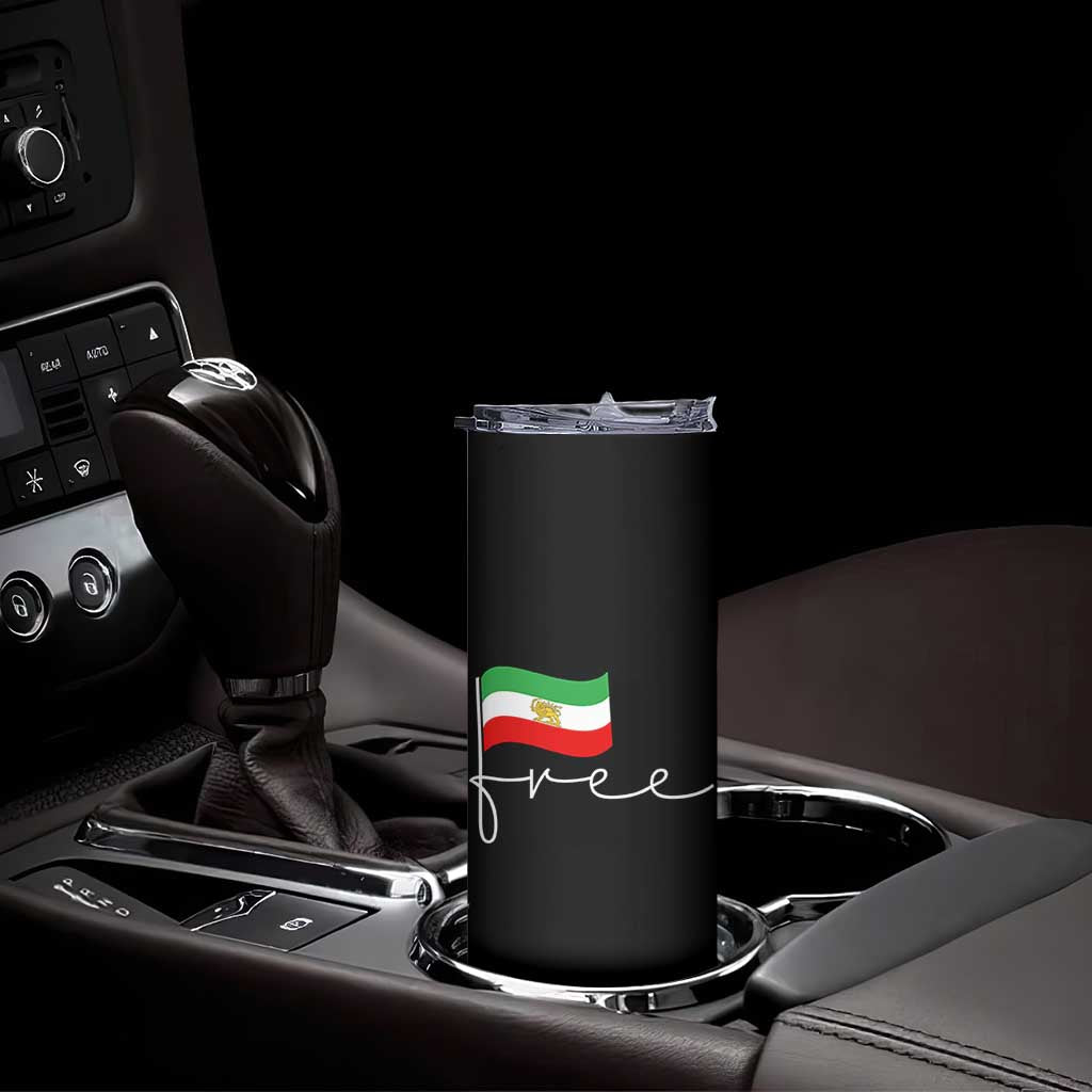 Free Iran Persian Flag Skinny Tumbler Iranian Freedom Supporters Revolution TS02 Print Your Wear