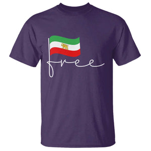 Free Iran Persian Flag T Shirt Iranian Freedom Supporters Revolution TS02 Purple Print Your Wear