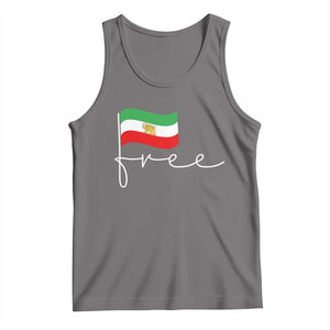 Free Iran Persian Flag Tank Top Iranian Freedom Supporters Revolution TS02 Deep Heather Print Your Wear