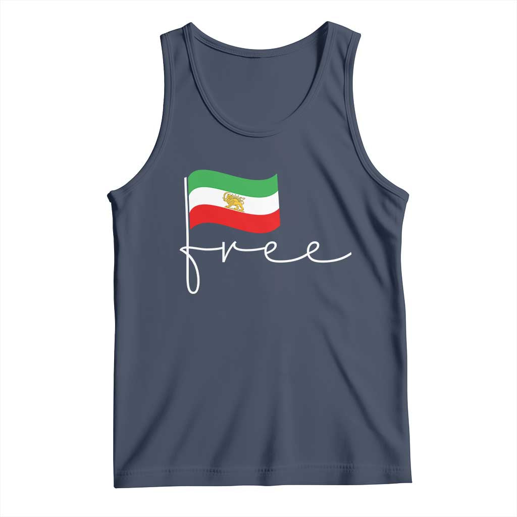 Free Iran Persian Flag Tank Top Iranian Freedom Supporters Revolution TS02 Navy Print Your Wear