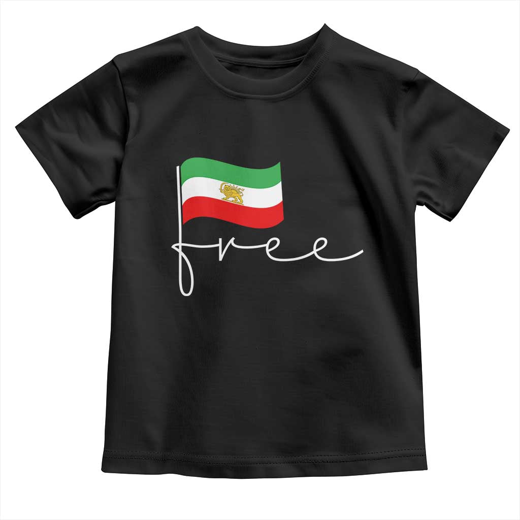 Free Iran Persian Flag Toddler T Shirt Iranian Freedom Supporters Revolution TS02 Black Print Your Wear