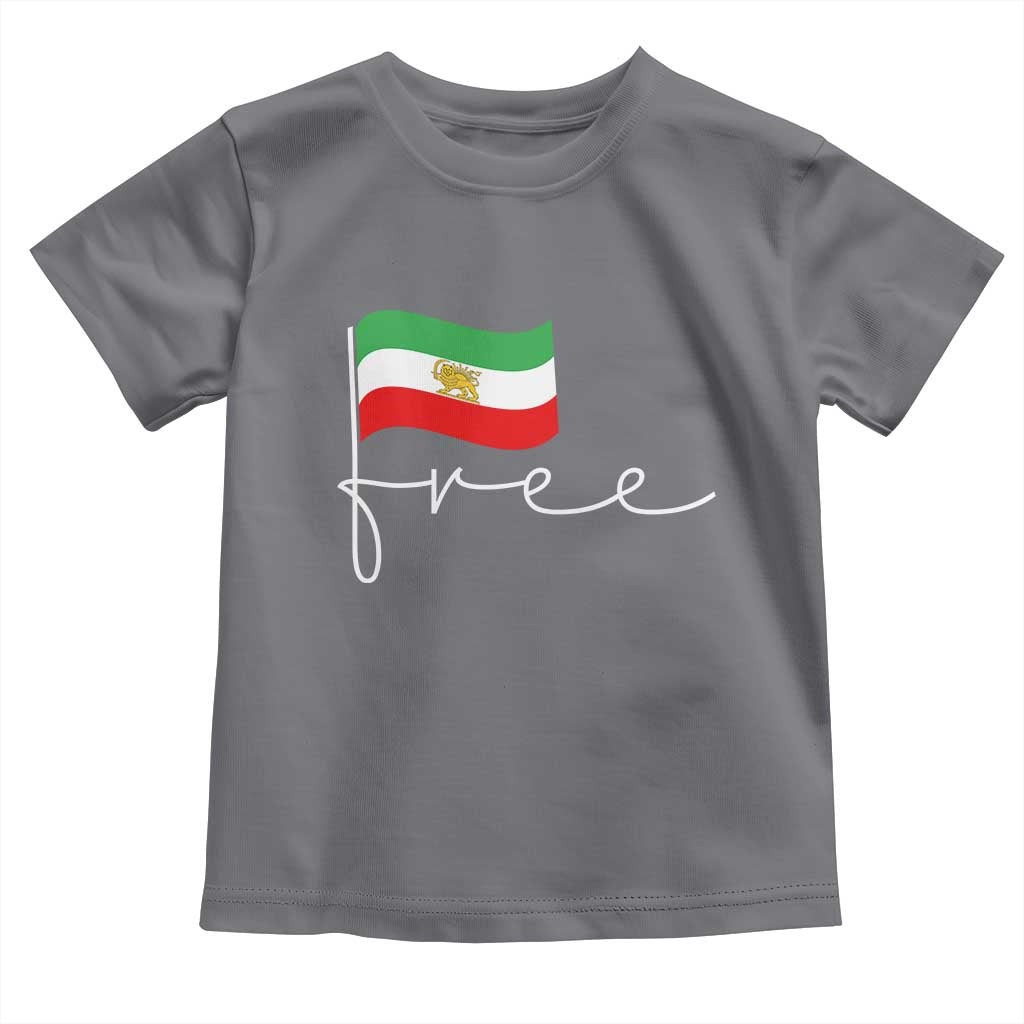 Free Iran Persian Flag Toddler T Shirt Iranian Freedom Supporters Revolution TS02 Charcoal Print Your Wear