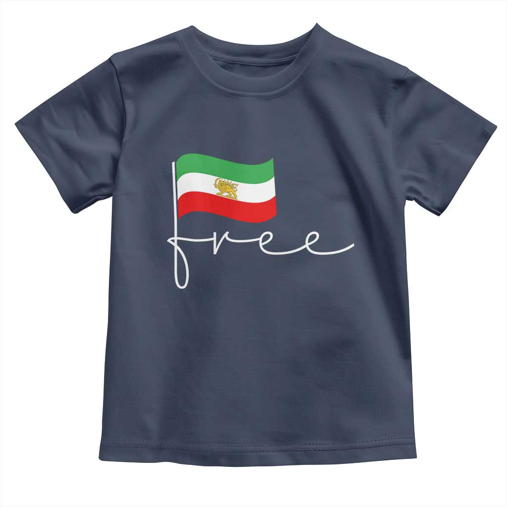 Free Iran Persian Flag Toddler T Shirt Iranian Freedom Supporters Revolution TS02 Navy Print Your Wear