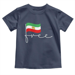 Free Iran Persian Flag Toddler T Shirt Iranian Freedom Supporters Revolution TS02 Navy Print Your Wear