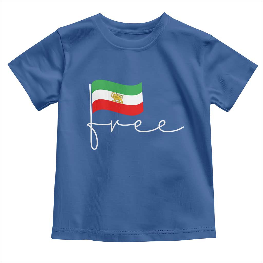 Free Iran Persian Flag Toddler T Shirt Iranian Freedom Supporters Revolution TS02 Royal Blue Print Your Wear