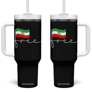 Free Iran Persian Flag Tumbler With Handle Iranian Freedom Supporters Revolution TS02 One Size: 40 oz Black Print Your Wear