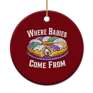 Funny Mardi Gras King Cake Ceramic Ornament Where Babies Come From Louisiana Humor TS02 1pc Red Print Your Wear
