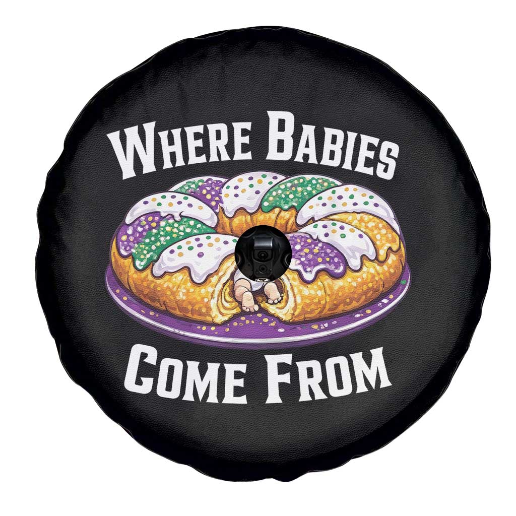 Funny Mardi Gras King Cake Spare Tire Cover Where Babies Come From Louisiana Humor TS02 Print Your Wear