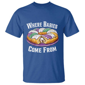 Funny Mardi Gras King Cake T Shirt Where Babies Come From Louisiana Humor TS02 Royal Blue Print Your Wear