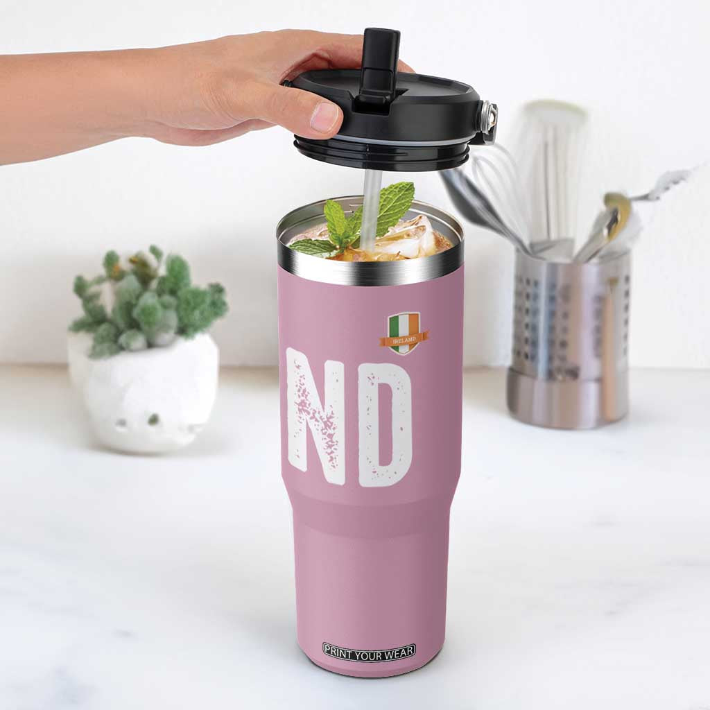 LA Ireland Matching Group Flip Straw Tumbler Irish Pride St Patricks Day Family or Friends TS02 One Size: 30 oz Light Pink Print Your Wear