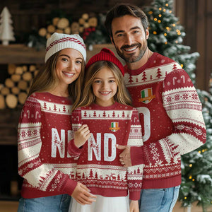 LA Ireland Matching Group Ugly Christmas Sweater Irish Pride St Patricks Day Family or Friends TS02 Red Beige Print Your Wear