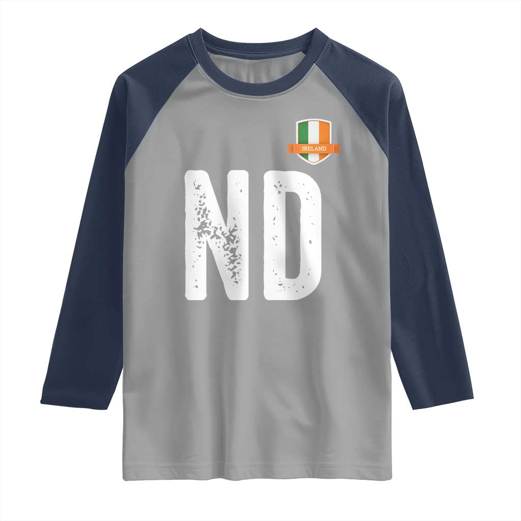 LA Ireland Matching Group Raglan Shirt Irish Pride St Patricks Day Family or Friends TS02 Sport Gray Navy Print Your Wear