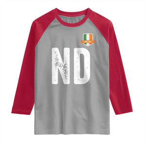 LA Ireland Matching Group Raglan Shirt Irish Pride St Patricks Day Family or Friends TS02 Sport Gray Red Print Your Wear