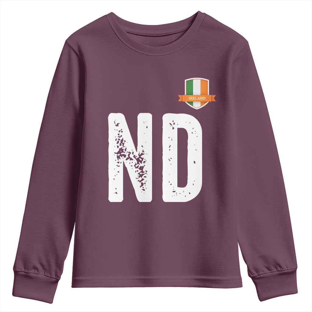 LA Ireland Matching Group Youth Sweatshirt Irish Pride St Patricks Day Family or Friends TS02 Maroon Print Your Wear