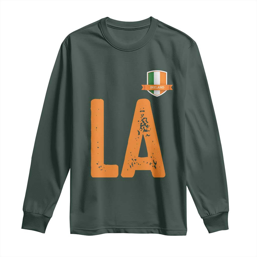 ND Ireland Matching Group Long Sleeve Shirt Irish Pride St Patricks Day Family or Friends TS02 Dark Forest Green Print Your Wear