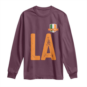 ND Ireland Matching Group Long Sleeve Shirt Irish Pride St Patricks Day Family or Friends TS02 Maroon Print Your Wear