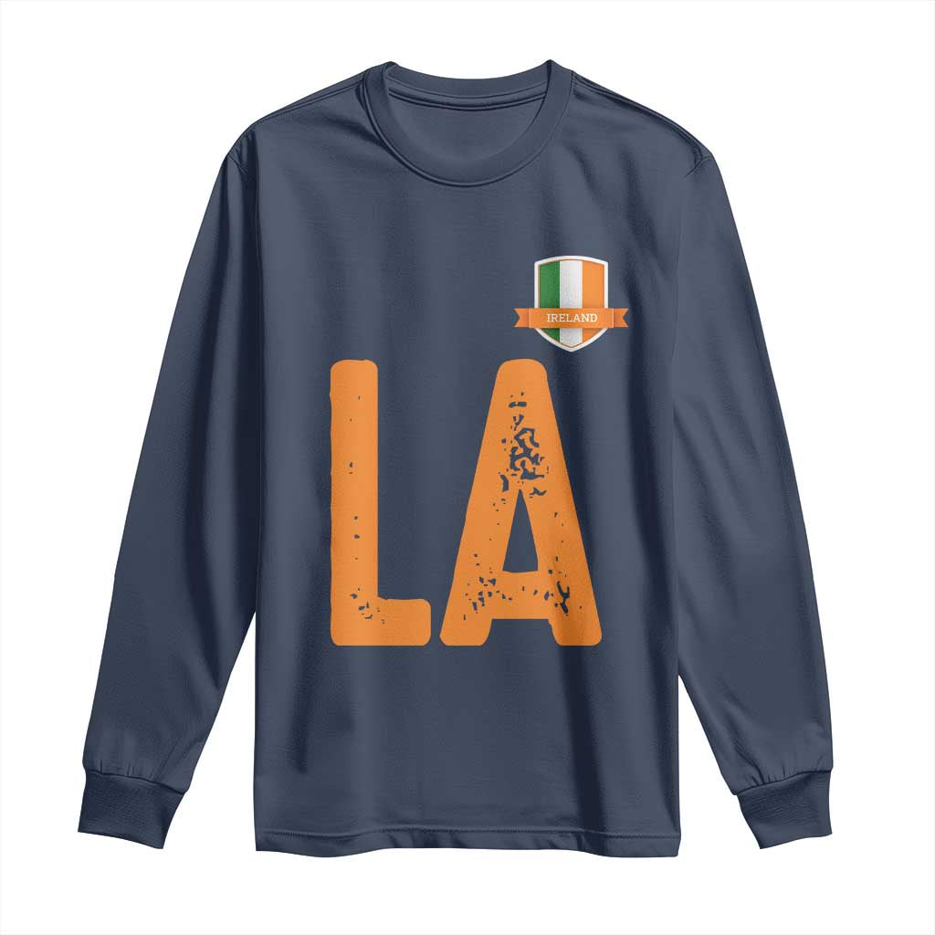 ND Ireland Matching Group Long Sleeve Shirt Irish Pride St Patricks Day Family or Friends TS02 Navy Print Your Wear