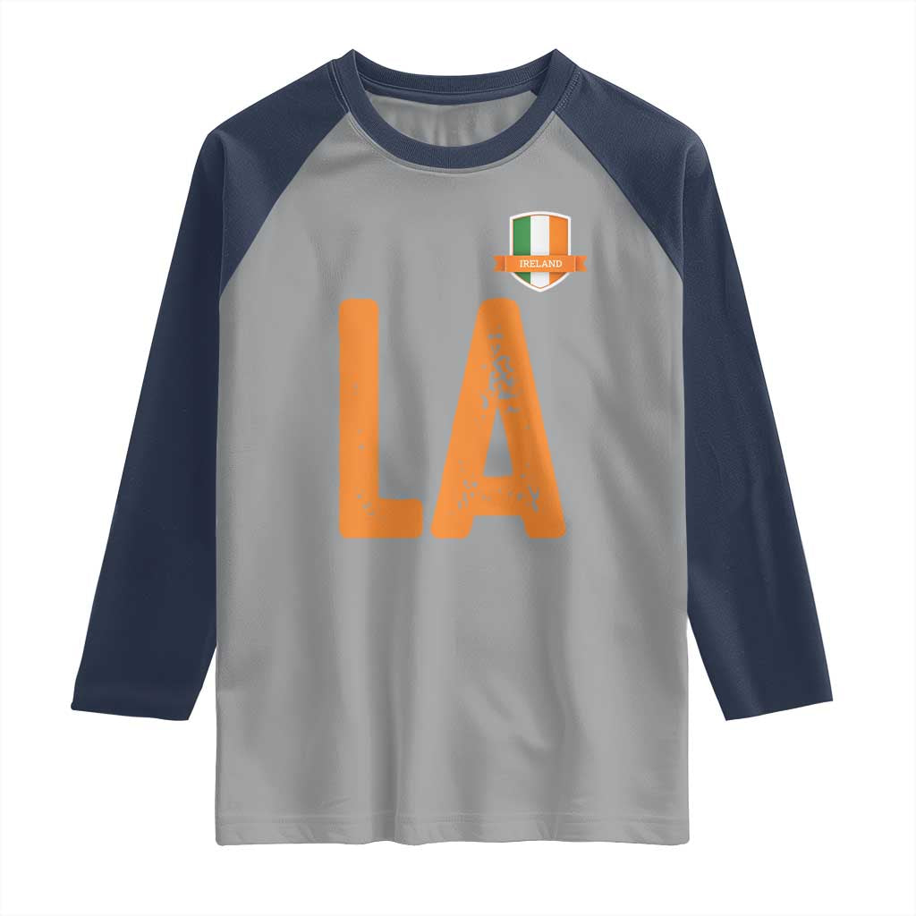 ND Ireland Matching Group Raglan Shirt Irish Pride St Patricks Day Family or Friends TS02 Sport Gray Navy Print Your Wear