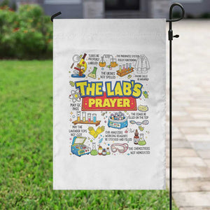 The Lab’s Prayer Funny Lab Week 2026 Garden Flag Medical Laboratory Scientist Humor Gift for Lab Techs TS02 Print Your Wear