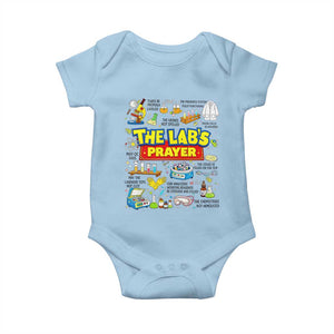 The Lab’s Prayer Funny Lab Week 2026 Baby Onesie Medical Laboratory Scientist Humor Gift for Lab Techs TS02 Light Blue Print Your Wear