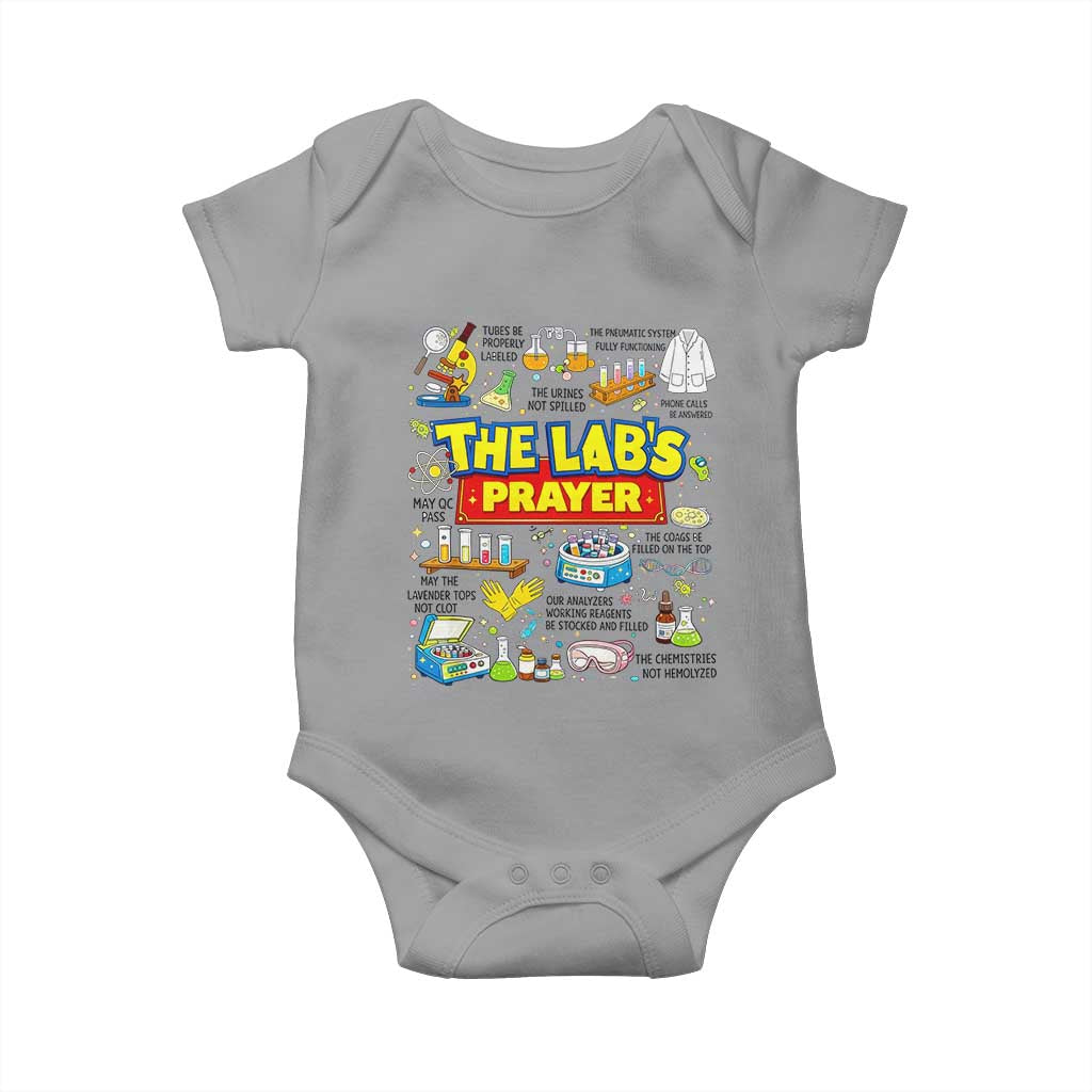 The Lab’s Prayer Funny Lab Week 2026 Baby Onesie Medical Laboratory Scientist Humor Gift for Lab Techs TS02 Sport Gray Print Your Wear