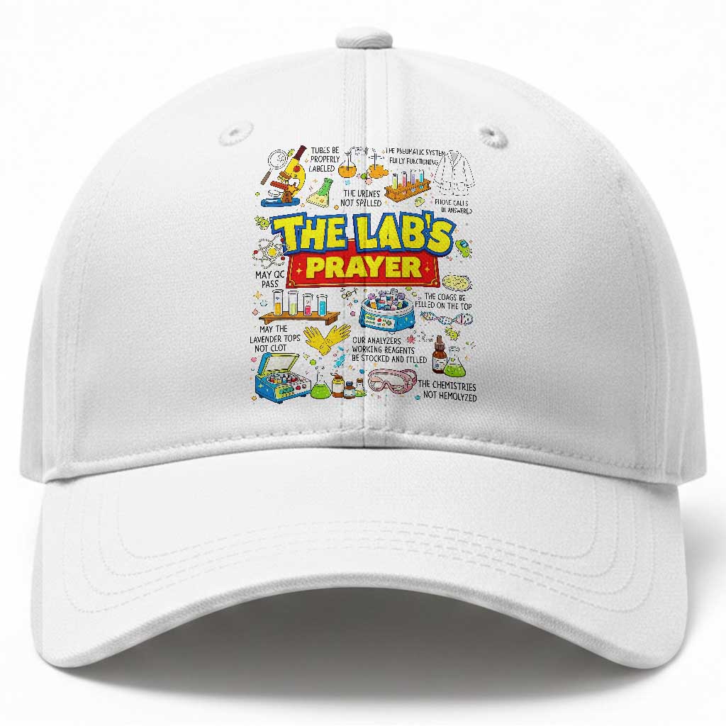 The Lab’s Prayer Funny Lab Week 2026 Baseball Cap Medical Laboratory Scientist Humor Gift for Lab Techs