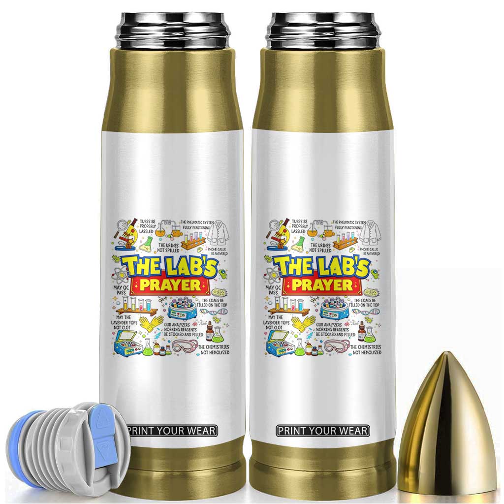 The Lab’s Prayer Funny Lab Week 2026 Bullet Tumbler Medical Laboratory Scientist Humor Gift for Lab Techs TS02 White Print Your Wear